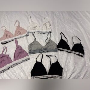 6 Calvin Klein bralettes
